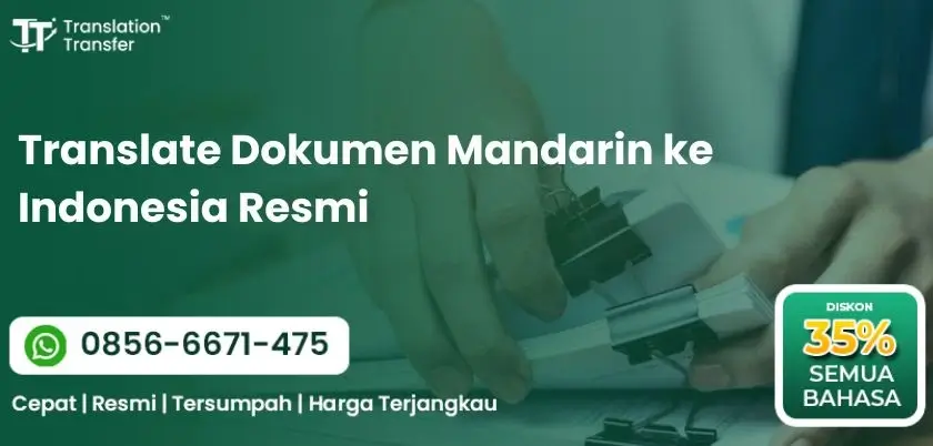 Translate Dokumen Mandarin ke Indonesia Resmi