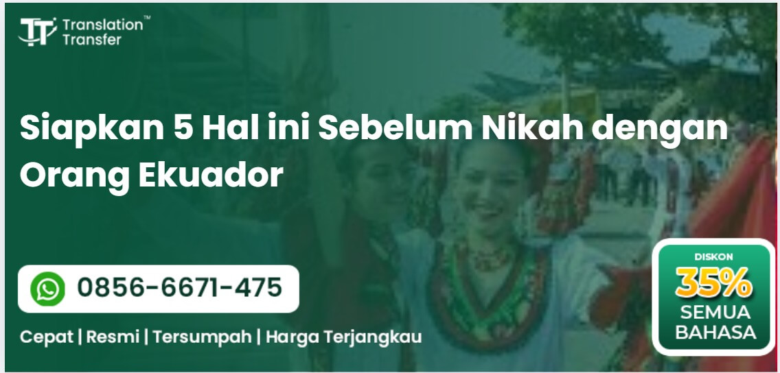 Siapkan 5 Hal ini Sebelum Nikah dengan Orang Ekuador