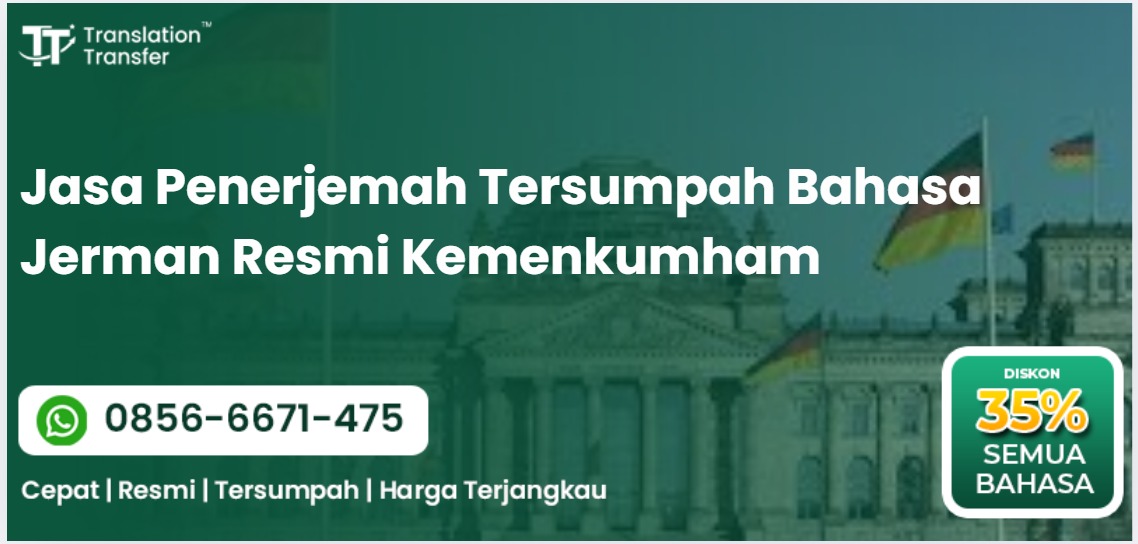 Jasa Penerjemah Tersumpah Bahasa Jerman Resmi Kemenkumham