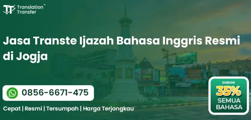 Jasa Transte Ijazah Bahasa Inggris Resmi di Jogja
