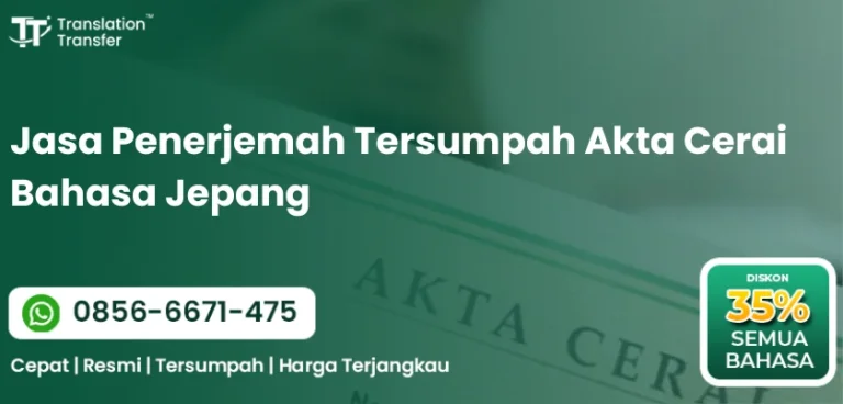 Jasa Penerjemah Tersumpah Akta Cerai Bahasa Jepang