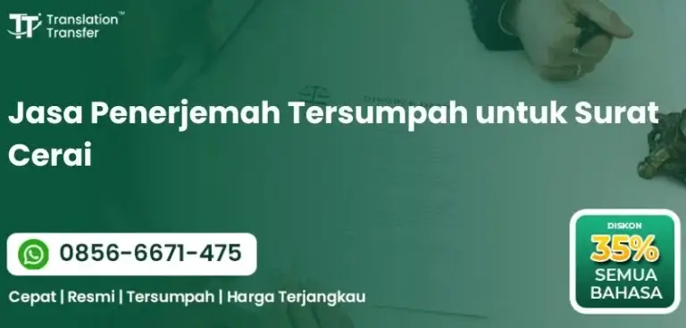 Jasa Penerjemah Tersumpah untuk Surat Cerai