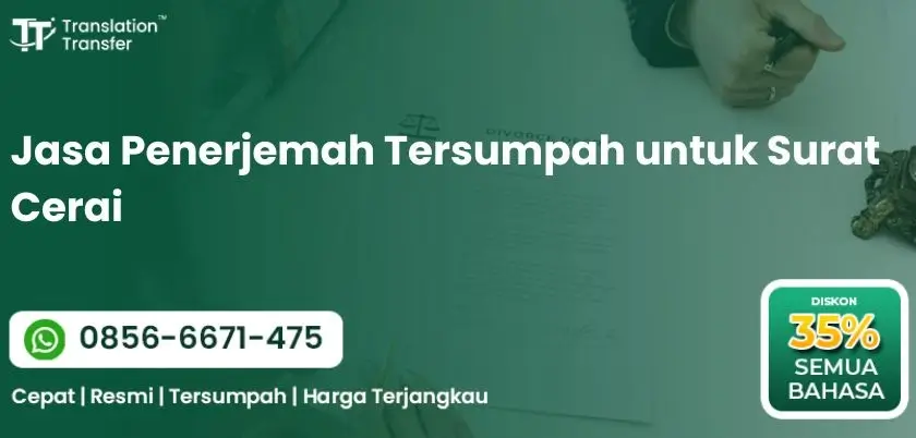 Jasa Penerjemah Tersumpah untuk Surat Cerai