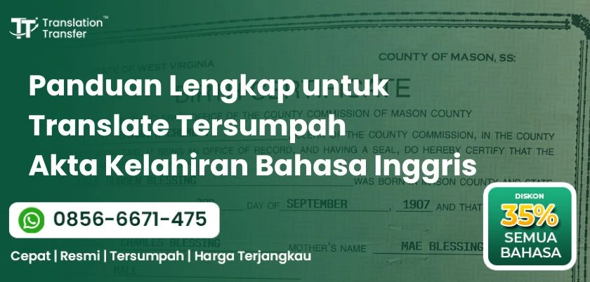 Panduan Lengkap untuk Translate Tersumpah Akta Kelahiran Bahasa Inggris