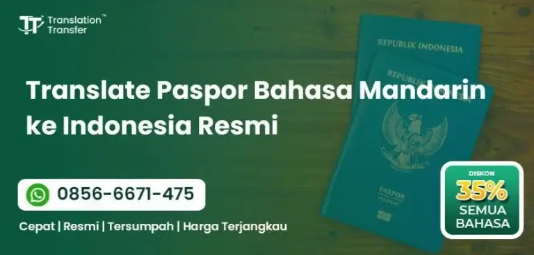 Translate Paspor Bahasa Mandarin ke Indonesia Resmi