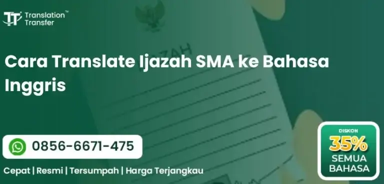 Cara Translate Ijazah SMA ke Bahasa Inggris
