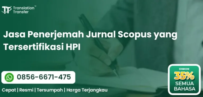 Jasa Penerjemah Jurnal Scopus yang Tersertifikasi HPI