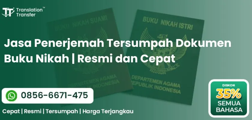 Jasa Penerjemah Tersumpah Dokumen Buku Nikah | Resmi dan Cepat