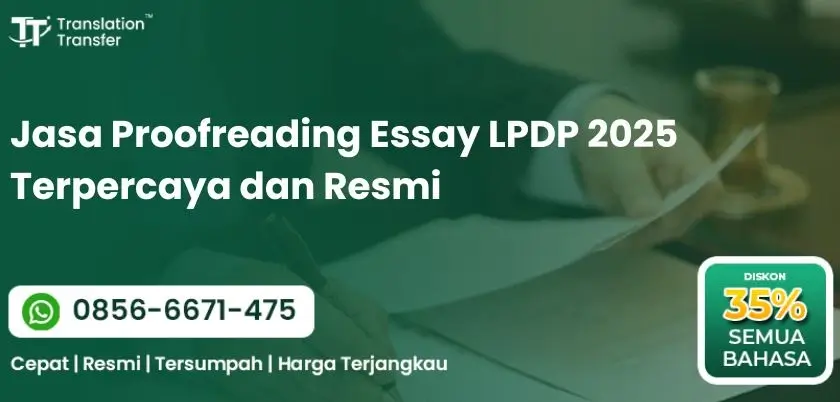 Jasa Proofreading Essay LPDP 2025 Terpercaya dan Resmi