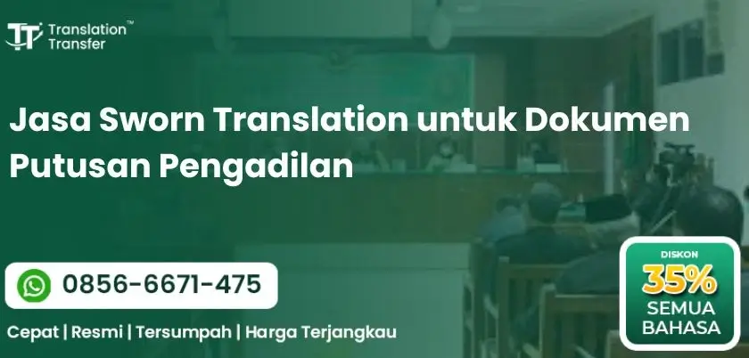 Jasa Sworn Translation untuk Dokumen Putusan Pengadilan