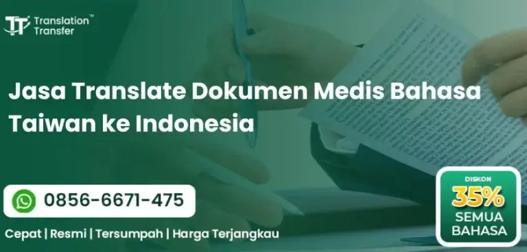 Jasa Translate Dokumen Medis Bahasa Taiwan ke Indonesia