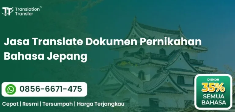Jasa Translate Dokumen Pernikahan Bahasa Jepang