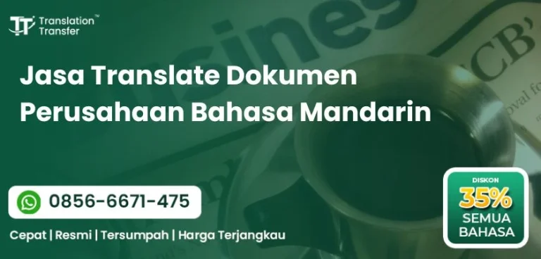 Jasa Translate Dokumen Perusahaan Bahasa Mandarin