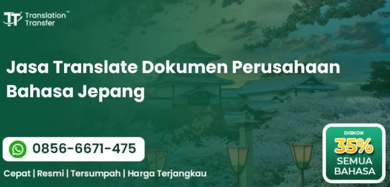 Jasa Translate Dokumen Perusahaan Bahasa Jepang