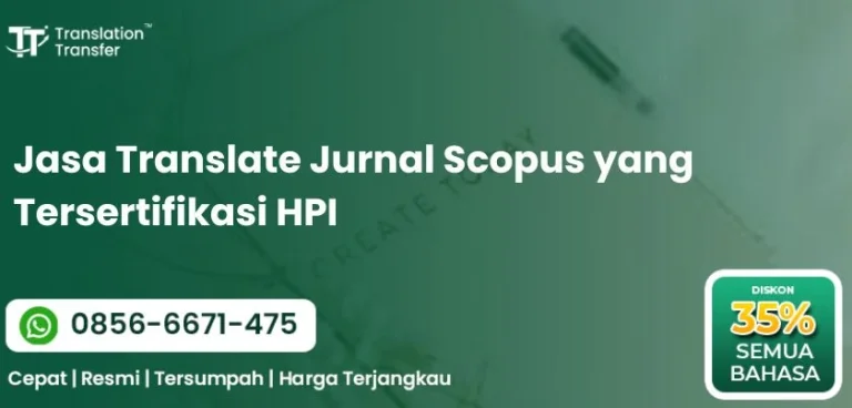 Jasa Translate Jurnal Scopus yang Tersertifikasi HPI