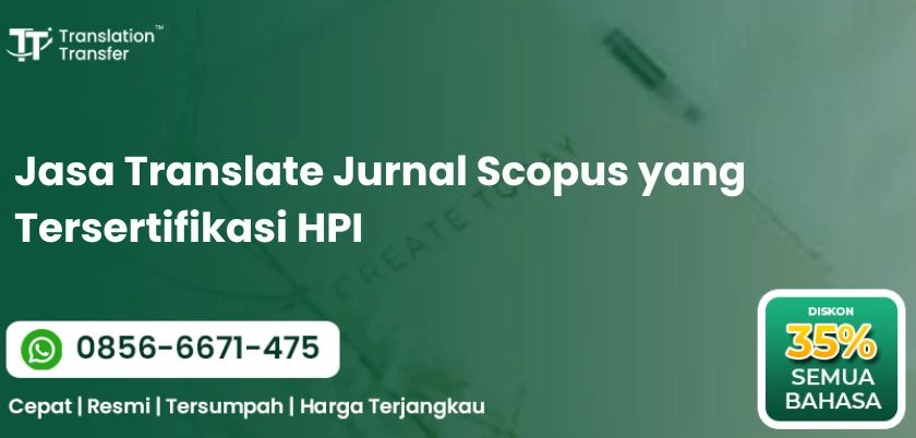 Jasa Translate Jurnal Scopus yang Tersertifikasi HPI