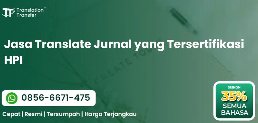 Jasa Translate Jurnal yang Tersertifikasi HPI
