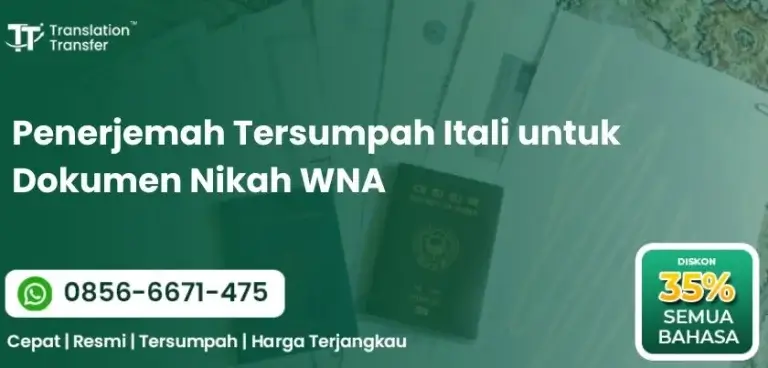 Penerjemah Tersumpah Itali untuk Dokumen Nikah WNA