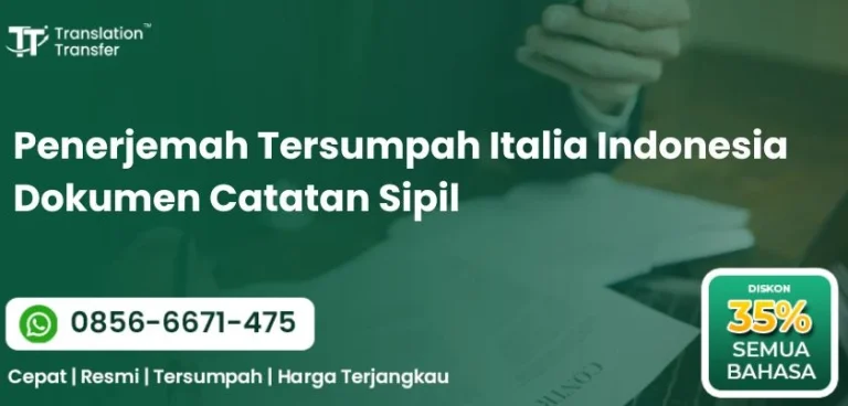 Penerjemah Tersumpah Italia Indonesia Dokumen Catatan Sipil