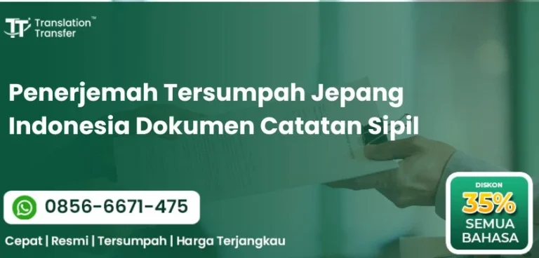 Penerjemah Tersumpah Jepang Indonesia Dokumen Catatan Sipil