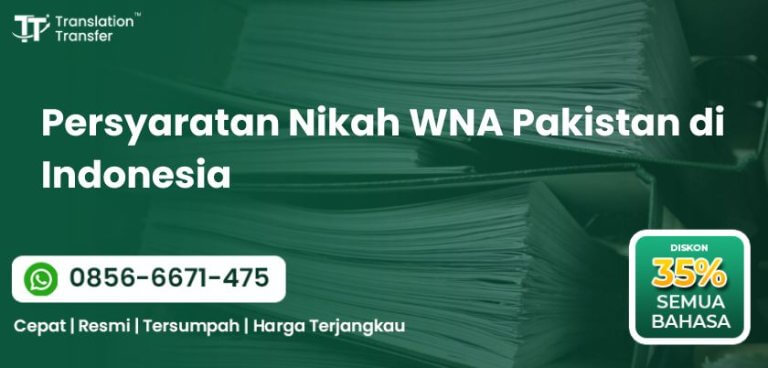 Persyaratan Nikah WNA Pakistan