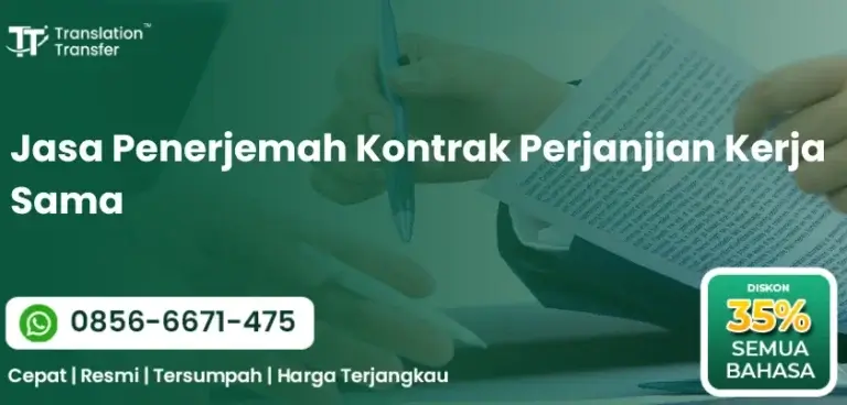 Jasa Penerjemah Kontrak Perjanjian Kerja Sama