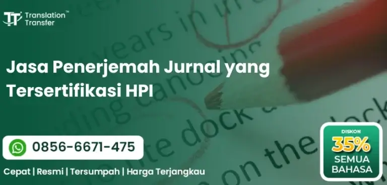 Jasa Penerjemah Jurnal yang Tersertifikasi HPI