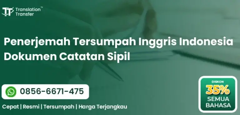 Penerjemah Tersumpah Inggris Indonesia Dokumen Catatan Sipil