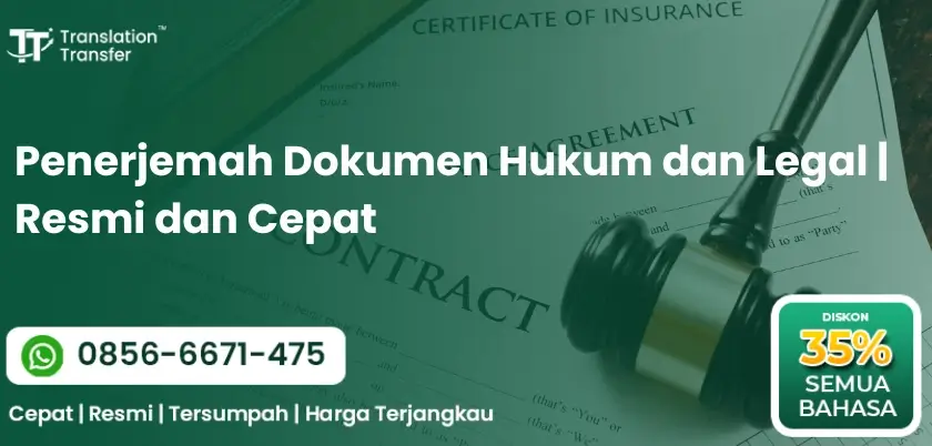 Penerjemah Dokumen Hukum dan Legal | Resmi dan Cepat