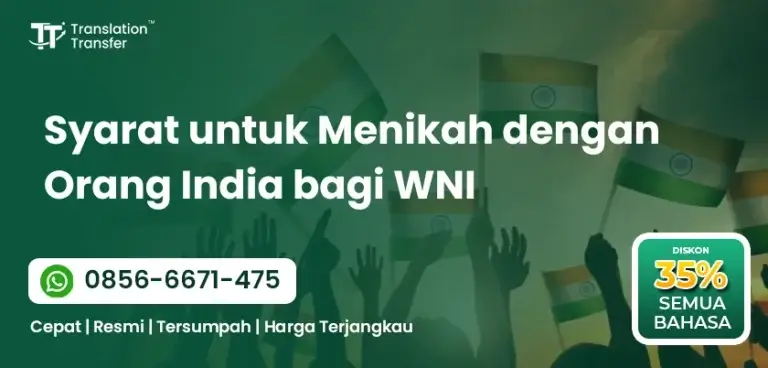 Syarat untuk Menikah dengan Orang India bagi WNI