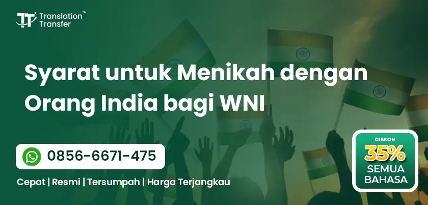 Syarat untuk Menikah dengan Orang India bagi WNI