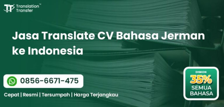 Translate CV Bahasa Jerman ke Indonesia
