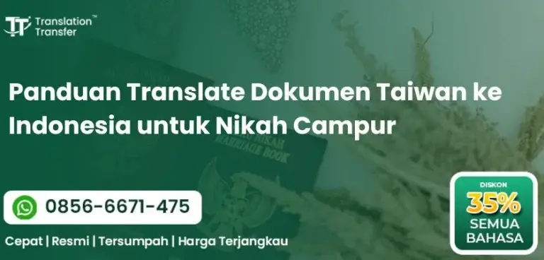 Panduan Translate Dokumen Taiwan ke Indonesia untuk Nikah Campur