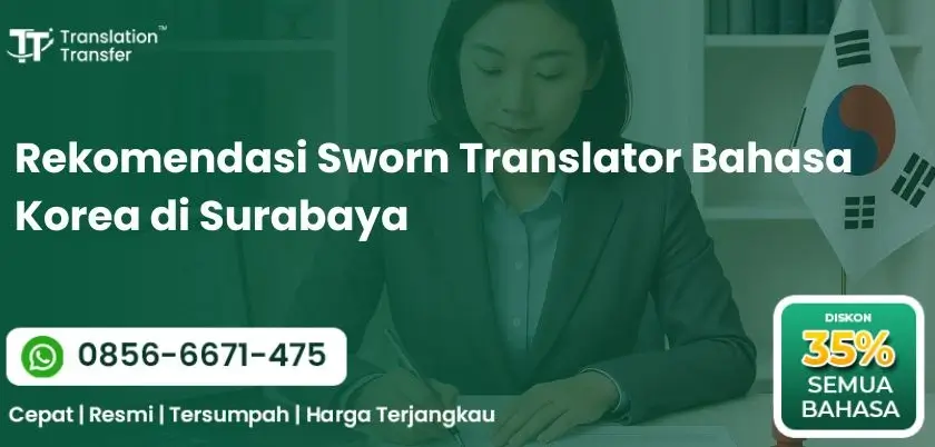 Rekomendasi Sworn Translator Bahasa Korea di Surabaya