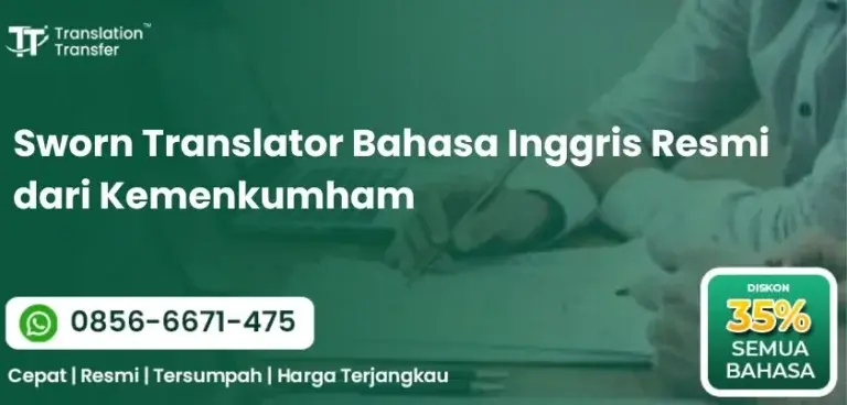 Sworn Translator Bahasa Inggris Resmi dari Kemenkumham