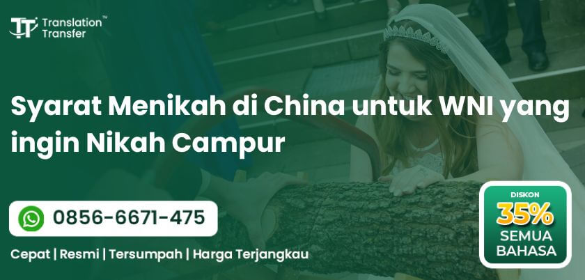Menikah di China untuk WNI