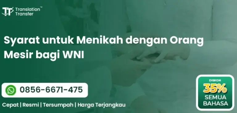 Syarat untuk Menikah dengan Orang Mesir bagi WNI