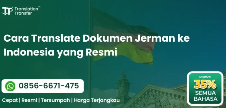 Translate Dokumen Jerman ke Indonesia yang Resmi