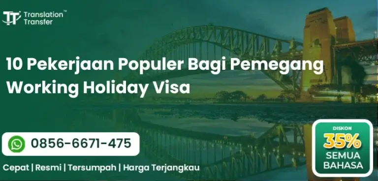 10 Pekerjaan Populer Bagi Pemegang Working Holiday Visa