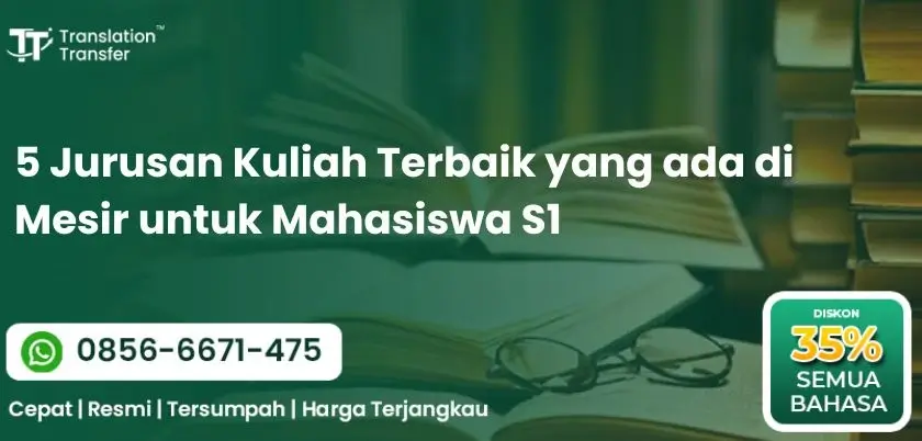 5 Jurusan Kuliah Terbaik yang ada di Mesir untuk Mahasiswa S1