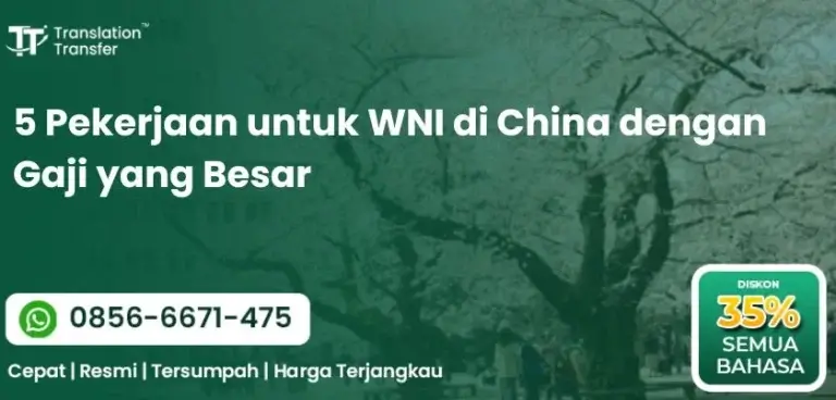 5 Pekerjaan untuk WNI di China dengan Gaji yang Besar