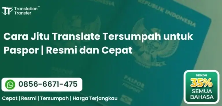 Cara Jitu Translate Tersumpah untuk Paspor | Resmi dan Cepat