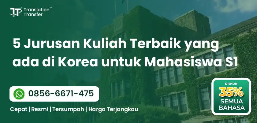 5 Jurusan Kuliah Terbaik yang ada di Korea untuk Mahasiswa S1