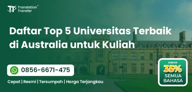 Daftar Top 5 Universitas Terbaik di Australia untuk Kuliah