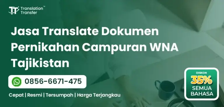 Jasa Translate Dokumen Pernikahan Campuran WNA Tajikistan