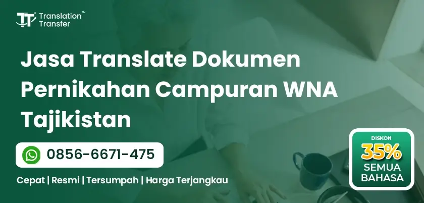 Jasa Translate Dokumen Pernikahan Campuran WNA Tajikistan