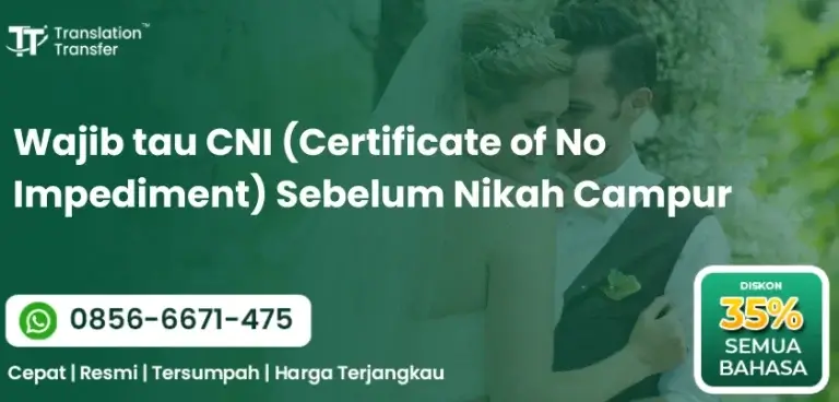 Wajib tau CNI (Certificate of No Impediment) Sebelum Nikah Campur