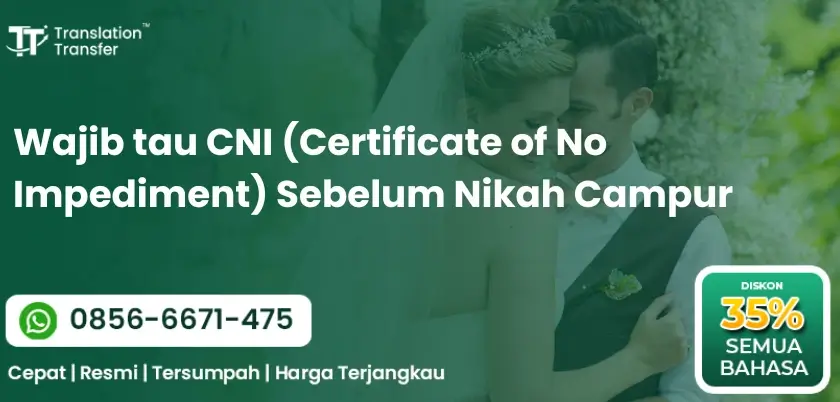 Wajib tau CNI (Certificate of No Impediment) Sebelum Nikah Campur