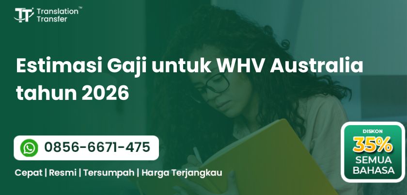 Gaji untuk WHV Australia tahun 2026