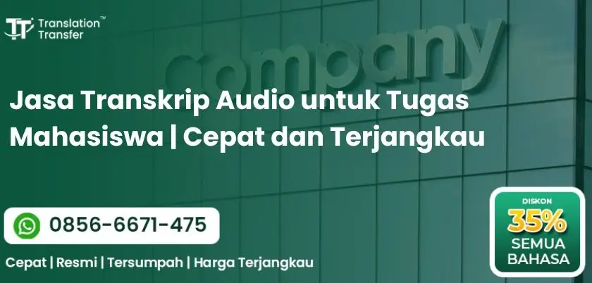 Jasa Transkrip Audio untuk Tugas Mahasiswa | Cepat dan Terjangkau